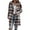 Brown, variant on Women Plaid Shacket Jacket Trendy Fall Casual Button Wool Blend Tartan Trench Coat Winter Clothing with Pockets