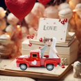 thumbnail image 4 of 3/2/1pcs Mini Valentine’S Day Metal Farm Truck Decorative Ornaments With Bride And Groom, Vintage Love Romantic Tiered Tray Decor Diecast Pickup Truck Model For Shelf Table Decor, 4 of 5