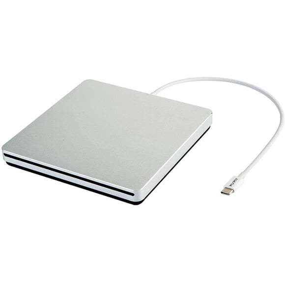 Quemador Externo de DVD y CD VikTck USB-C Plateado Plug & Play