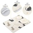 thumbnail image 3 of Yayeee Dish Drying Mat for Kitchen Counter 16"x18" Microfiber Absorbent Pad, Black Cute Cats, 3 of 7