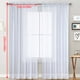 thumbnail image 1 of Cortinas transparentes Sala de estar Bolsillo con barra Paneles de cortina de ventana MABOTO Cortina transparente, 1 of 2
