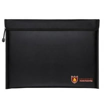 Fireproof Document Bag 15 X 11 Inch, Silicone Coated Fiberglass Fireproof Waterproof Pouch, Home Office Security Storage For Passport Cash Usb Files Certificates