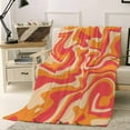 thumbnail image 2 of Flannel Throw Blanket for Couch Sofa Bed,Abstract Wavy Swirl Soft Cozy Warm Fuzzy Blanket 30x40in, 2 of 9