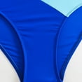 thumbnail image 5 of Sngxgn Bikini Set for Women Two Piece Swimsuit High Waisted V Neck Ruched Front Wide Straps(Blue,L), 5 of 9