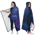 thumbnail image 2 of Funny Horse Wearable Blanket Hoodies for Women Men Adults Horse Lovers Soft Cozy Starry Sky Horses Hooded Blankets for Bedding Travel Decor Birthday Gifts 50X60 Inch, 2 of 5