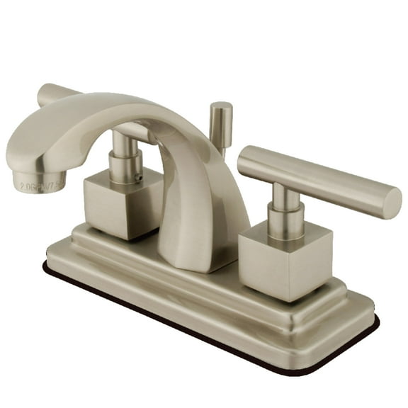Kingston Brass Claremont Two Handle 4" Centerset Lavatory Faucet with Brass Pop-up