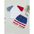 thumbnail image 5 of Binpure allshope Baby Boys Summer Outfits,Casual Short Sleeve T-shirt + Elastic Star Stripe Shorts Set for 0 - 3 Years, 5 of 6