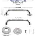 thumbnail image 2 of Grab Bars for Bathtubs and Showers, 2 Pack 12 Inch Shower Grab Bars Stainless Steel Shower Handle, Safety Bath Shower Grab Bar for Seniors, 2 of 5