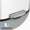 thumbnail image 5 of LAZY BUDDY 8 Gallon Step-on Trash Can with Lid for Kitchen, Living Room, Stainless Steel, 5 of 8