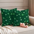 thumbnail image 2 of Saint Patrick's Day Outdoor Waterproof Pillow Covers, Green Lucky Shamrock Spring Decorative Square Throw Pillowcase Sofa Cushion Sham for Patio/Couch/Chair, 18"x18" 2 Pack, 2 of 8