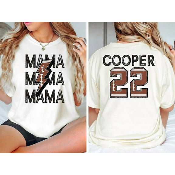 Custom Football Mom Shirt, Football Mama Shirt, Football Mom Tee, Game Day Shirt Football Season, Personalized Number