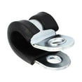 thumbnail image 4 of 8mm Dia Rubber Lined R Shaped Zinc Plated Pipe Clip Cable Clamp 20pcs, 4 of 5
