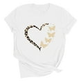 thumbnail image 4 of Valentine's Day Tshirt for Women Short Sleeve Crewneck Heart Graphic Print Pullover Top for Romantic White-4 2XL, 4 of 7