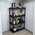 thumbnail image 5 of Gracious Living 4 Shelf Fixed Height Ventilated Heavy Duty Storage Unit, Black, 3 Pack, 5 of 12