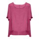 thumbnail image 3 of Manga larga blanca,Blusa de mujer con cuello redondo y manga 3/4, corte holgado informal, mezcla de poliéster y elastano, ideal para uso diario en casa, sopatenor, 3 of 7