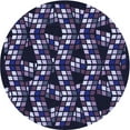 thumbnail image 1 of Ahgly Company Machine Washable Indoor Round Transitional Night Blue Area Rugs, 7' Round, 1 of 7
