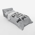 thumbnail image 2 of Ambesonne Saying Bedding Set 3 Pcs, Ink Calligraphy, Twin, Black White, 2 of 2