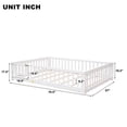 thumbnail image 7 of Full Floor Bed Frame for Kids Toddlers, Wood Low Floor Full Size Bed Frame with Fence Guardrail and Door,Floor Platform Bed for Living Room, Full Bed for Boys Girls, No Box Spring Needed, White, 7 of 7
