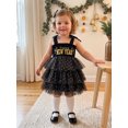 thumbnail image 6 of Loicainy Toddler Kids Girls Star Tulle Dress 6 12 18 24 Months 2T 3T 4T 5T Letter Embroidery Sleeveless New Years Dresses, 6 of 9