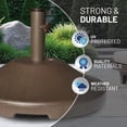 thumbnail image 4 of US Weight Premium Fillable 18" Inch. Bronze Umbrella Base for Patio Table - Heavy Duty Adjustable Umbrella Stand with Stainless Steel Stem for Outdoor Patio Umbrellas, 4 of 7