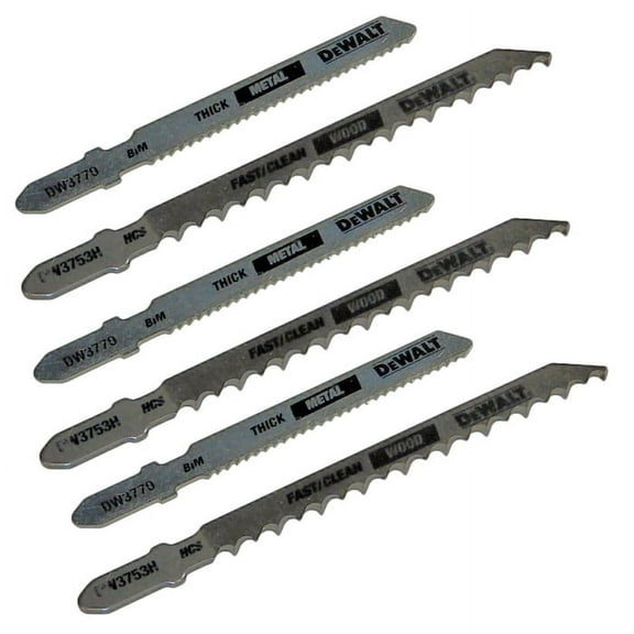 Dewalt 6 Piece Jig Saw Blade Set - N536023