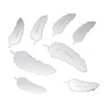 thumbnail image 1 of Pegatinas de pared de espejo de plumas 3D extraíbles papel tapiz de acrílico DIY calcomanías de decoración de habitación en casa 8 piezas seitruly JJ11034-02, 1 of 5