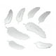 thumbnail image 1 of Pegatinas de pared de espejo de plumas 3D extraíbles papel tapiz de acrílico DIY calcomanías de decoración de habitación en casa 8 piezas Speravity JJ11034-02, 1 of 5