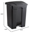 thumbnail image 2 of Safco 9922BL Réceptacle en Plastique à Pédale Grande Capacité 17 gal Noir, 2 of 6