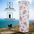 thumbnail image 5 of Cute Bunny Tumbler with Lid and Straw- Bunny Gifts for Women Girls- Pink Kawaii Rabbit Bunny Coffee Mug, Cups, Skinny Tumbler, Water Bottle- Thermal Insulated Tumblers 20 Oz -Birthday, Easter Gifts, 5 of 6