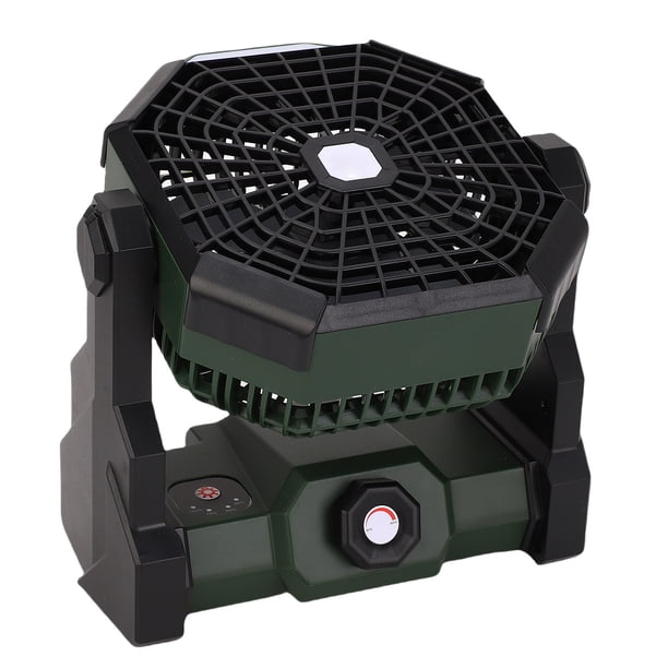 Ventilador De Camping Recargable Portátil, Regulación De Velocidad Continua, ángulo Ajustable, Ventilador Giratorio De 270 Grados, 2 Usos Con Gancho Universal Para Viajes