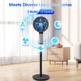thumbnail image 2 of 32-Speed Pedestal Fan,60° Oscillating Floor Fan with Remote Control, 12H Timer, LED Light, Powerful Quiet Cooling for Home and Office, 2 of 8