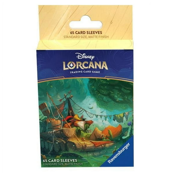 Ravensburger Disney Lorcana TCG Card Sleeves Featuring Robin Hood – Daydreamer by John Loren | 65 Protective Sleeves for TCG Decks | Ages 8 