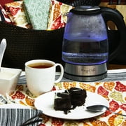 MegaChef 1.7Lt. Glass and Stainless Steel Electric Tea Kettle