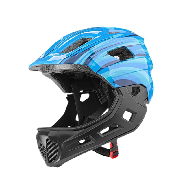 DYNWAVECA Kids Bike Helmet Portable Protective Gear for Riding Mountain Biking Skating Blue