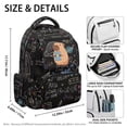 thumbnail image 5 of Pzuqiu Cute Capybara Math Print 17 Inch School Backpack Large Capacity Breathable Bookbag with Side Pockets Soft Casual Daypack for Teens Students Travel Use 8-14 Years, 5 of 7
