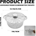 thumbnail image 2 of HUGFEGWE DOERDO 6 Pcs Plats Ronds en Aluminium avec Couvercles, Pots en Aluminium Jetables 2000ML Contenant Alimentaire Rond Pot Profond pour Fondue Chinoise Soupe BBQ, 10.1x5.5Inch CA919-104012, 2 of 7