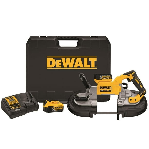 Sierra de cinta DEWALT DCS374P2, 20 V, corte profundo, 5 pulgadas y 4 pulgadas