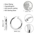 thumbnail image 6 of Lancharmed Silver Plated Cute Earrings,Hollow Tube Circles Earring Valentine'S Day Gift, 6 of 8