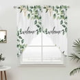 thumbnail image 5 of Eucalyptus Kitchen Window Curtains, Swag Curtains Valance for Bedroom Living Room Bathroom, Sage Green Vines Branch Watercolor Plant Rod Pocket Window Treatment Curtain Block Drapes 2 Panels 36"x45", 5 of 9