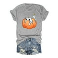 thumbnail image 1 of T-shirt Graphique d'Halloween pour Femmes Manches Courtes Col Rond pour Printemps Été Activités Extérieures et Usage Quotidien, 1 of 2