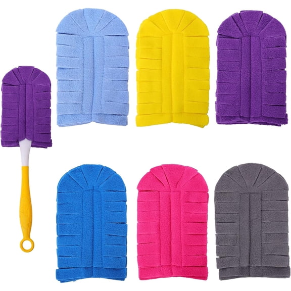 6 Pack Reusable Duster Refill for Hand Duster, 360 Degree Dusters Refills for Cleaning, Ceiling Fan, (6 Pack-Mixed Color)