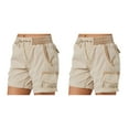 thumbnail image 1 of Jumpingount Pantalones cargo Pantalones cortos de bolsillo Cintura suelta Pantalones de verano Cómodos elásticos Type3 NO3, 1 of 4