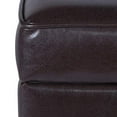 thumbnail image 5 of HomePop Pouf de Rangement Carré Capitonné en Similicuir avec Couvercle à Charnières, Brun, 5 of 5
