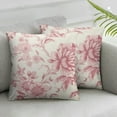 thumbnail image 2 of Nawypu Pink and Cream Floral Pillow Covers  Set of 2 Vintage Pink Floral Throw Pillow Covers Chinoiserie Flower Pillowcases Farmhouse  Cushion Covers for Couch Bed Sofa Chair Home Decor, 2 of 6