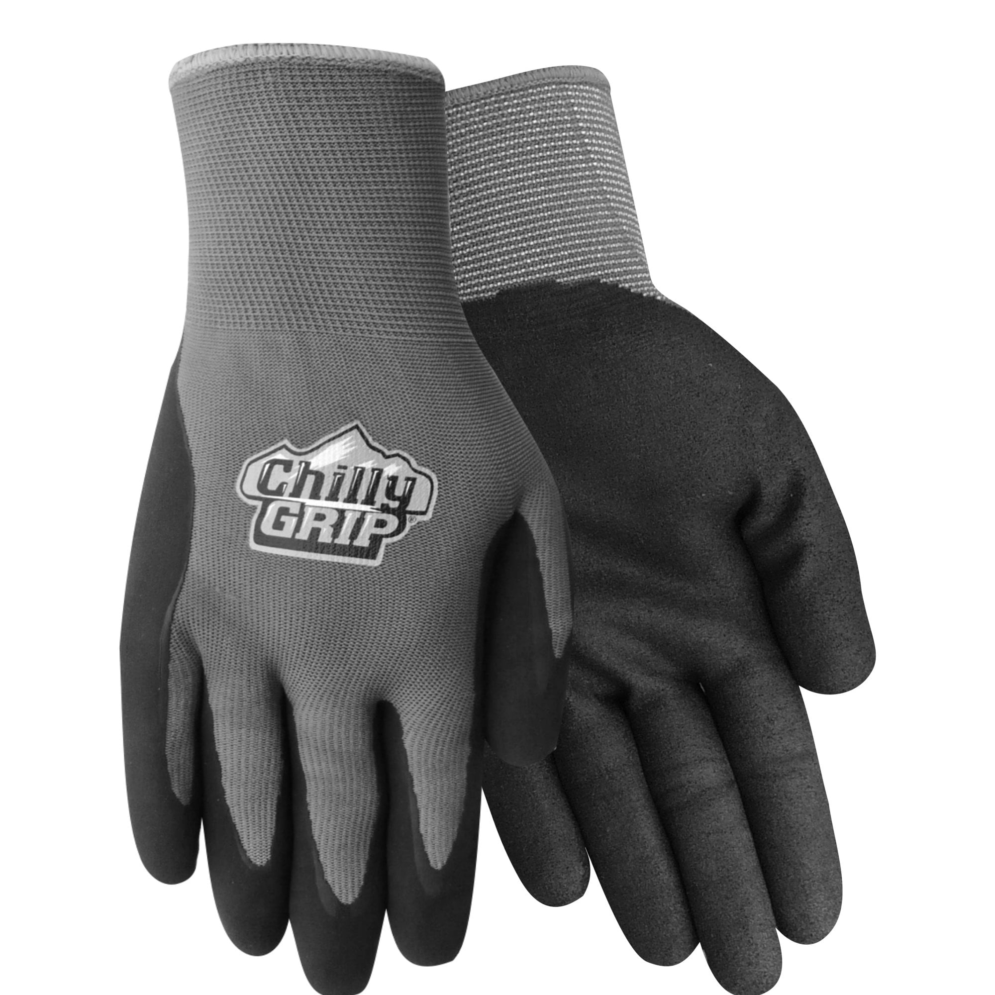 Red Steer A320 Gray Large Nylon Full Fingered Work & General Purpose Gloves PRICE is per PAIR A320-L PVC Palm Only Coating 
