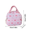 thumbnail image 5 of CUZIBR Large Capacity 3 Piece Backpack For Kids Cute Floral Bow Print School Backpack With Lunch Tote Bag Pencil Case Bookbag For Teen Girls Students Daily School Travel, 5 of 8