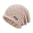 thumbnail image 3 of Msgweeeg Mens Winter Hats Beanie Unique Gifts Winter Warm Ear-protecting Pullover Hat Women's Fashionable and Versatile Knitted Woolen Hat Headscarf Headscarf Pile Hat, 3 of 4