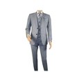 thumbnail image 3 of Men Suit BERLUSCONI Turkey 100% Italian Wool Super 180's 3pc Vested #Ber7 Sky, 3 of 7