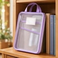 thumbnail image 5 of Nylon Document Bag with Zipper Light Transparent Mesh File Bag Pouch with Strap for Books A4 Documents Organizer, 5 of 5