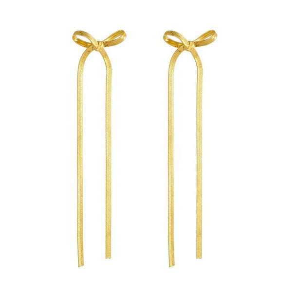 Gargantilla con lazo, collar y pendientes para mujer, pendientes largos con borla y lazo, pendientes colgantes para boda, graduación, fiesta, joyería, regalos